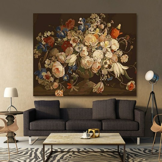 Flower Painting in Living Room